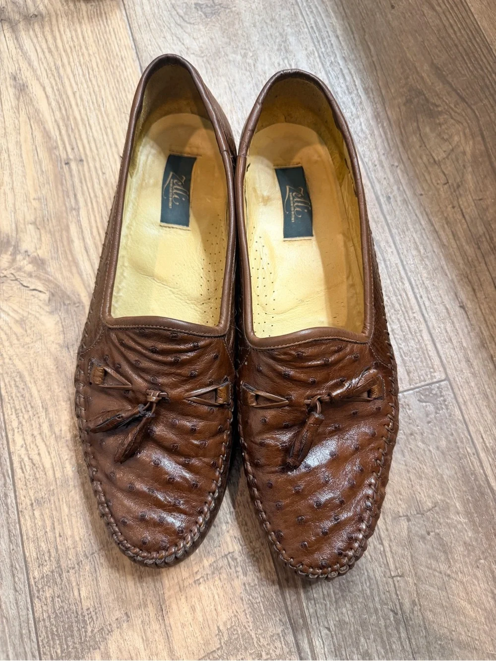 Men's Brown Leather Tassel Slip-On Loafers